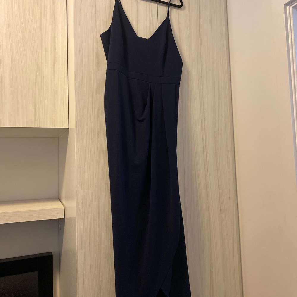 Anthropologie Elegant Formal Navy Maxi Dress